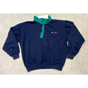 Vintage 90s Nautica Color Block Sailing Hip Hop Sweater J US2 Racing Size Large